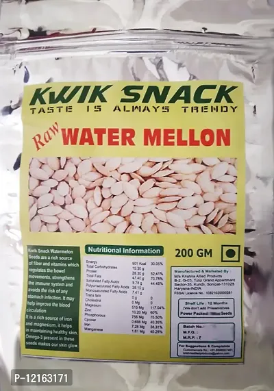 Kwik Snack Watermelon Seeds 200g - High in Protein | Raw Watermelon Seeds for Eating | Magaj Seeds