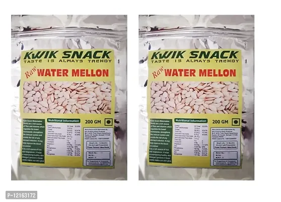 Kwik Snack Watermelon Seeds 2 X 200g - High in Protein | Raw Watermelon Seeds for Eating | Magaj Seeds