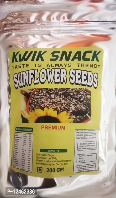 KWIK SNACK Sunflower Seeds 200g - Premium Seeds for Eating |  Healthy Snacks | High in Vitamin, Fibre  Protein| Diet Food |