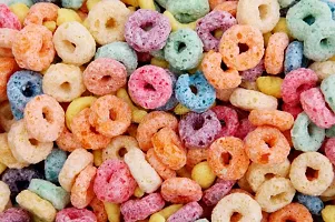 KWIK SNACK Fruit Ring Loops | Crunchy Multigrain Breakfast Cereal|  Mixed Fruit Flavor|  (100 Gm)-thumb1