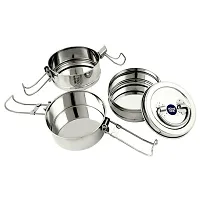 Home One Deluxe Stainless Steel Loose Tiffin (7X3) Lunch Boxes-thumb4