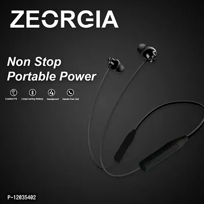 Matic Ear Bluetooth Earphones 5.0 High-Capacity Magnetic Earbuds Lightweight Wireless Neckband Clear Voice with Black Color-thumb4