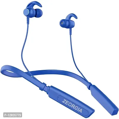 Galaxy Ear Bluetooth 5.0 High-Capacity Magnetic Earbuds Lightweight Wireless Neckband Clear Voice with Blue Color