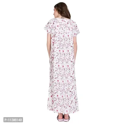 Redglo Cotton Printed Full Length Women's Nightwear  Night Gown Nighty (Available Sizes XL  XXL)-thumb4
