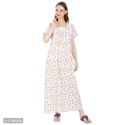 Redglo Women's Cotton Nighty Night Gown Multicolored (Available Sizes XL  XXL)-thumb0
