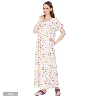 Redglo Women's Cotton Nighty Night Gown Multicolored (Available Sizes XL  XXL)-thumb4