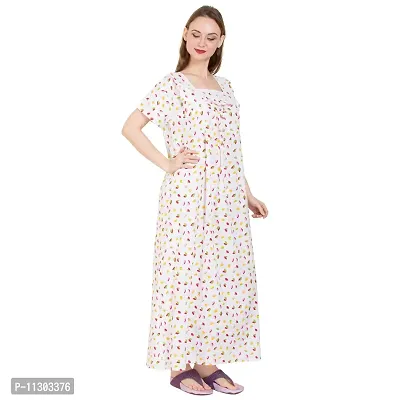 Redglo Women's Cotton Nighty Night Gown Multicolored (Available Sizes XL  XXL)-thumb3