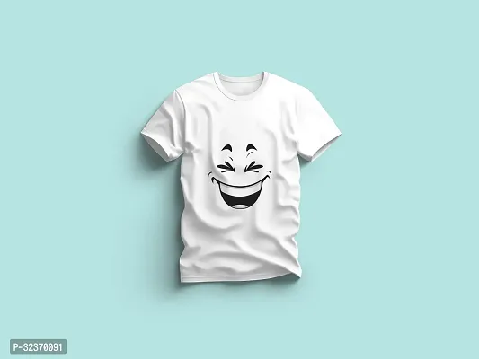 Stylish Polycotton White Printed Tees For Men-thumb0