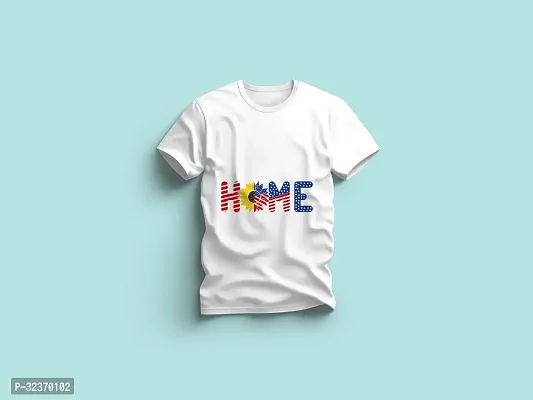 Stylish Polycotton White Printed Tees For Men-thumb0