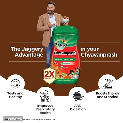 Zandu Chyavanprash Avaleha, Made with Jaggery 900g 2X Immunity, Increases Strength and Stamina-thumb3