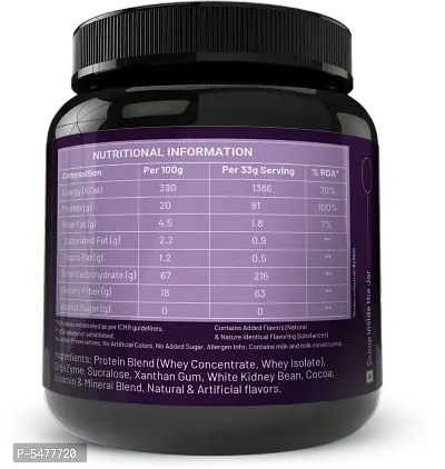 Weight Gainer High Protein Heavy Mass Gainer, Added Multivitamins, Digestive Enzymes, 81G Protein, 1386 Carbs, BCAA Rich (Rich Chocolate Weight Gainer, 10 Servings)-thumb4