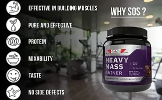 Weight Gainer High Protein Heavy Mass Gainer, Added Multivitamins, Digestive Enzymes, 81G Protein, 1386 Carbs, BCAA Rich (Rich Chocolate Weight Gainer, 10 Servings)-thumb1