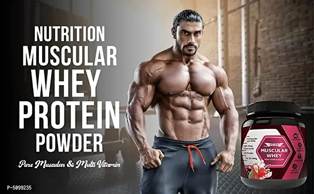 Muscular Whey Protein Powder Strawberry Flavour-thumb3