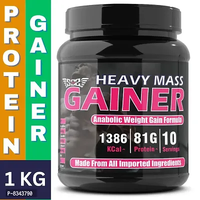 Protein Heavy Mass Gainer Strawberry 1 Kg-thumb0