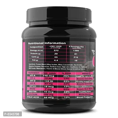 Protein Heavy Mass Gainer Strawberry 1 Kg-thumb4