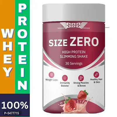 Weight Loss Size Zero High Protein Women Slimming Shake, 30 Servings, Double Rich Chocolate, Immunity Booster, Healthy Hair, Glowing Skin, Strong Bones, Whey Protein Drink-thumb0