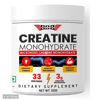 Creatine Monohydrate by SOS Nutrition, Pure and Unflavoured 100 g (33 Servings)