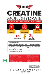 Creatine Monohydrate by SOS Nutrition, Pure and Unflavoured 450 Gm (15 Servings)-thumb1