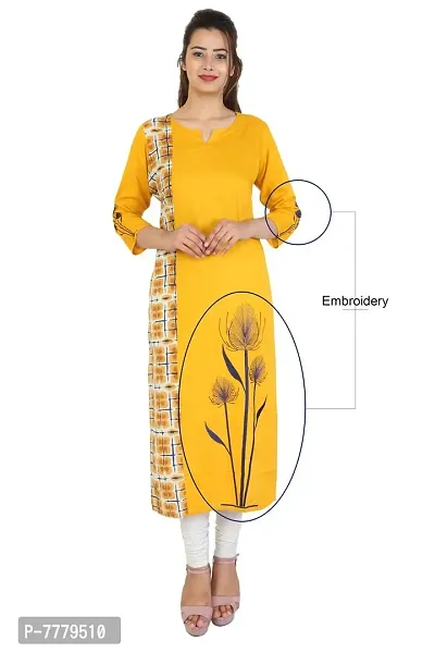 Bright Cotton Women's Cotton Straight Kurta-thumb3