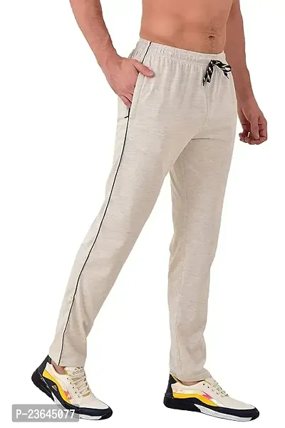 Stylish Fancy Cotton Regular Track Pants For Men-thumb0