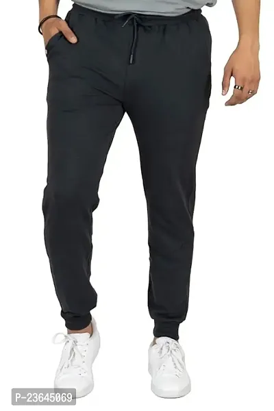 Stylish Fancy Cotton Regular Track Pants For Men-thumb0