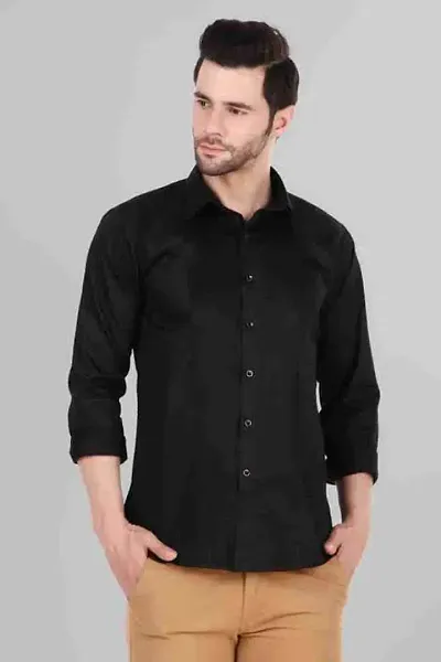 Trendy Linen Long Sleeve Formal Shirt For Men