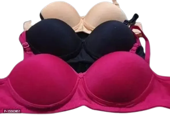 Classic Hosiery Solid Bra For Women Pack Of 3