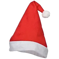 Christmas Santa Hat, Santa Claus Caps for Kids,Merry Christmas Party Cap, Hat for Christmas/Xmas Party,Xmas Caps Pack of 3-thumb1