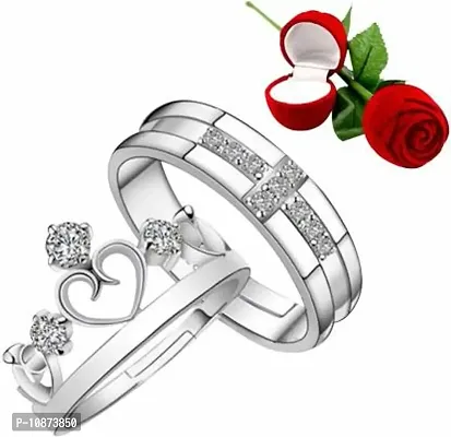Ring Rose set for Couple / Valentines day special gift set-thumb0