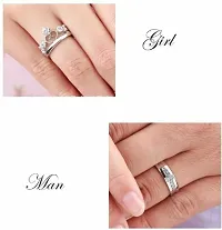 Artificial Ring Set for Couple Pack of 2 Rings Material Stainless Steel-thumb2