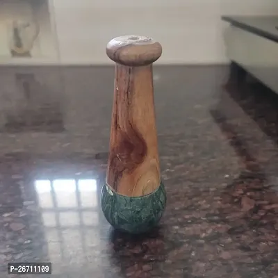 Green Marble Pestle 5 Inch with wooden handle
