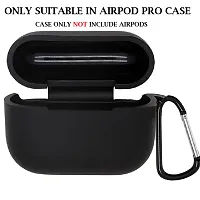 SILICONE CASE SUITABLE IN AIRPOD PRO  (BLACK)-thumb2