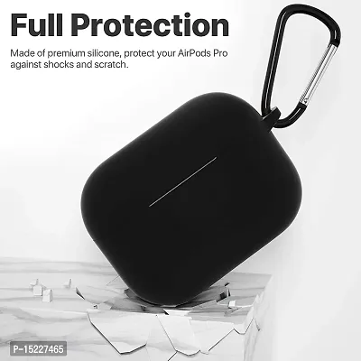 SILICONE CASE SUITABLE IN AIRPOD PRO  (BLACK)-thumb5