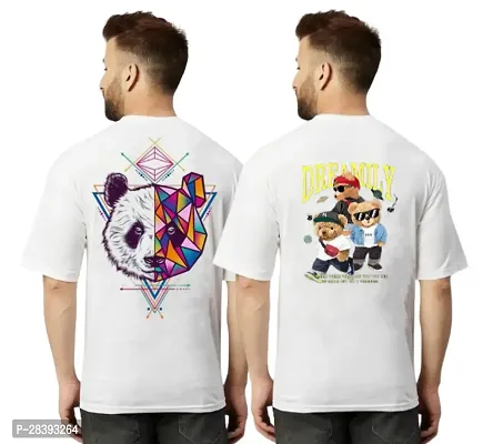 Stylish Polyester Printed Tees for Men Pack of 2-thumb0