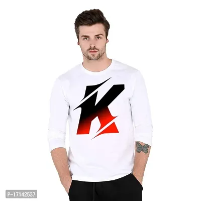 Alphabet Latest Polyester Full Sleeve Round neck Printed Men Tshirt-thumb0