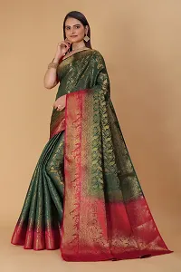 Beautiful Art Silk Jacquard Women Saree with Running Blouse-thumb1