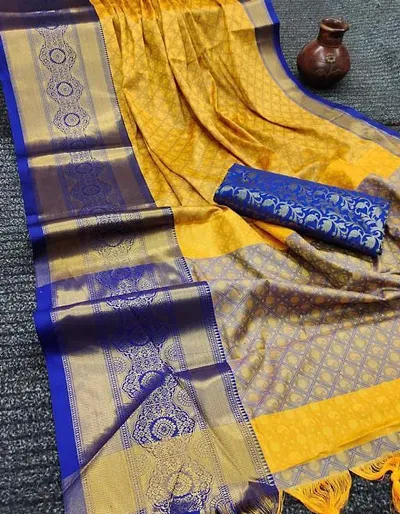 Must Have Cotton Silk Sarees with Blouse piece