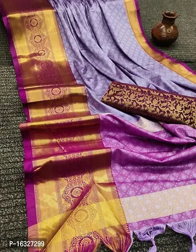 Fancy Aura Silk Saree with Blouse Piece for Women