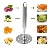 JISUN Stainless Steel Lemon Squeezer  Cheese Grater  Egg Whisk  Potato Masher  Roti Chimta for Kitchen Tool Set-thumb4