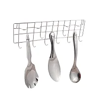 Stainless Steel Chakla Belan Stand  Cup Holder  Wall Mounted Ladle Hook Rail For Kitchen-thumb4