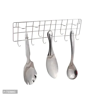 Stainless Steel Chakla Belan Stand  Cup Holder  Wall Mounted Ladle Hook Rail For Kitchen-thumb5