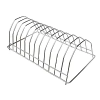Stainless Steel (Pack of 2) Plate Stand / Dish Rack  Chakla Belan Stand for Kitchen-thumb4