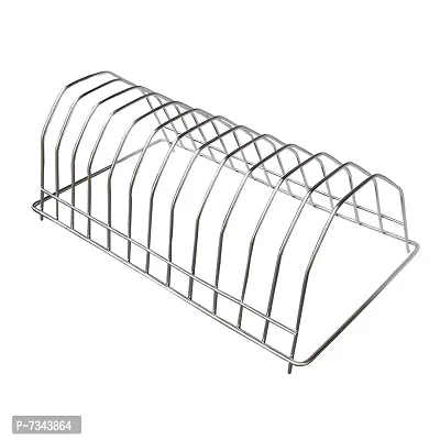 Stainless Steel (Pack of 2) Plate Stand / Dish Rack  Chakla Belan Stand for Kitchen-thumb3