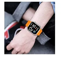 Time Up Digital Dial Ultra Design Full LED Time Display Silicone Strap Kids Watch for Boys  Girls-thumb1