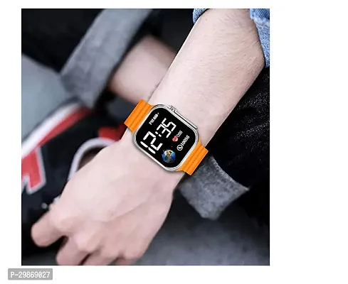 Time Up Digital Dial Ultra Design Full LED Time Display Silicone Strap Kids Watch for Boys  Girls-thumb2