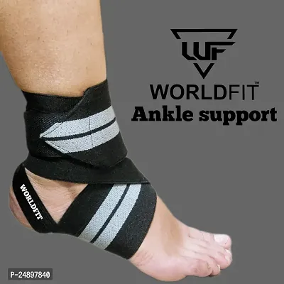 Ankle Support Compression Brace for Injuries, Ankle Protection Guard Helpful In Pain Relief and Recovery. Ankle Band For Men  Women (Free Size)