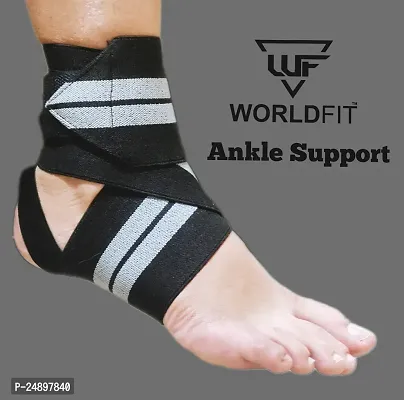 Ankle Support Compression Brace for Injuries, Ankle Protection Guard Helpful In Pain Relief and Recovery. Ankle Band For Men  Women (Free Size)-thumb2