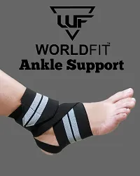 Ankle Support Compression Brace for Injuries, Ankle Protection Guard Helpful In Pain Relief and Recovery. Ankle Band For Men  Women (Free Size)-thumb2