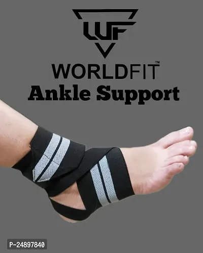 Ankle Support Compression Brace for Injuries, Ankle Protection Guard Helpful In Pain Relief and Recovery. Ankle Band For Men  Women (Free Size)-thumb3