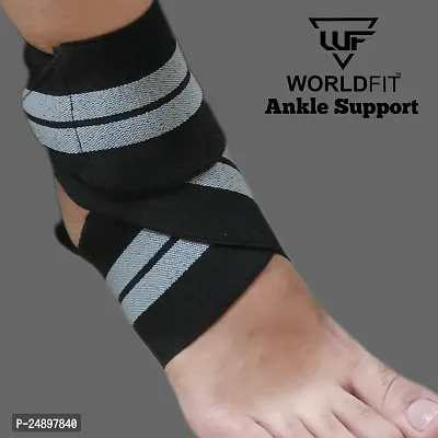 Ankle Support Compression Brace for Injuries, Ankle Protection Guard Helpful In Pain Relief and Recovery. Ankle Band For Men  Women (Free Size)-thumb4